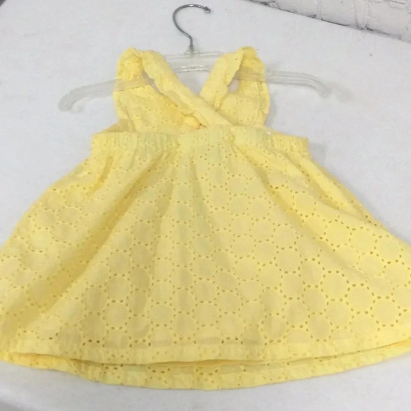 NWT Janie & Jack 6-12M Yellow Eyelet Dress - Picture 4 of 7